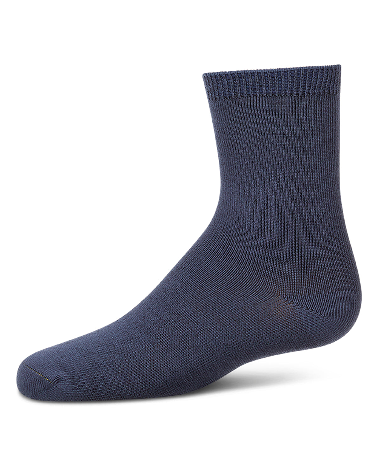 Kids Fine-Gauge Ribbed Rayon-Blend Basic Crew Sock, Assorted Colors