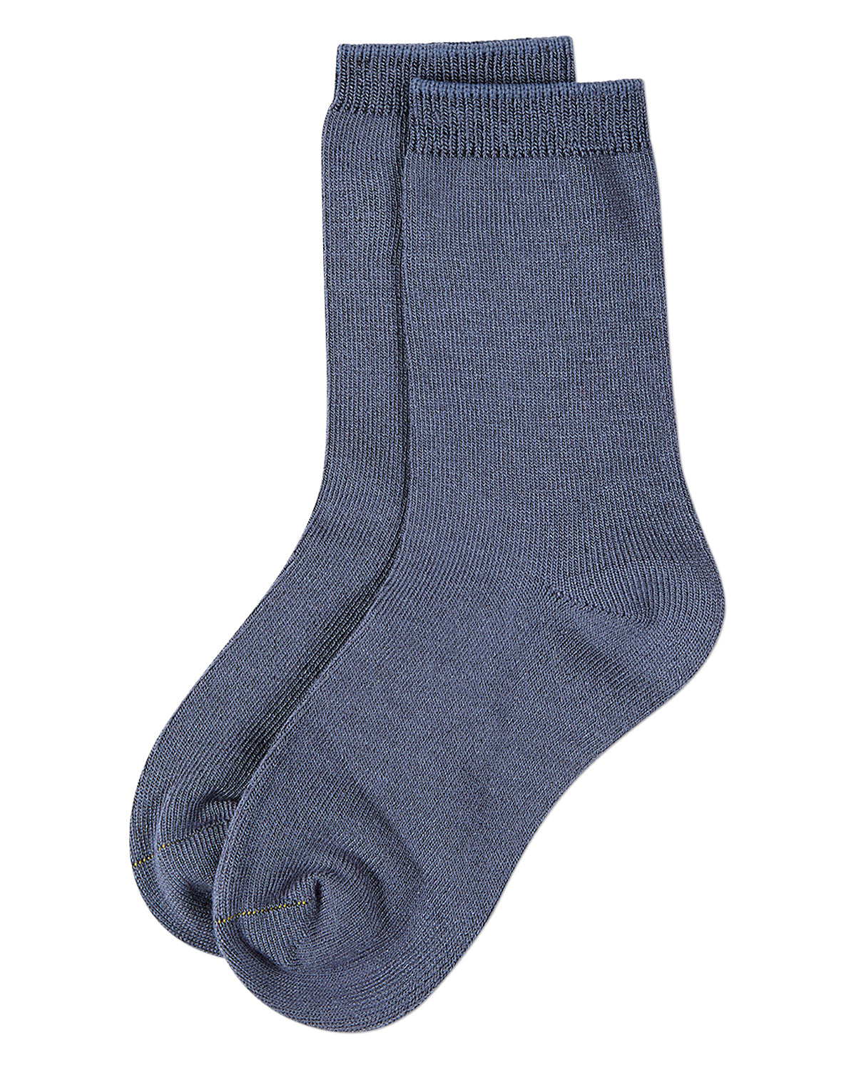 Kids Fine-Gauge Ribbed Rayon-Blend Basic Crew Sock, Assorted Colors