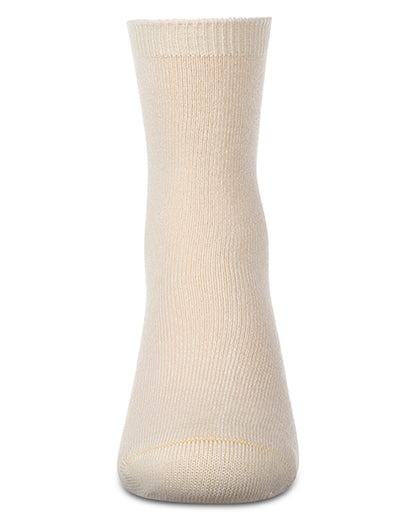 Kids Fine-Gauge Ribbed Rayon-Blend Basic Crew Sock, Assorted Colors