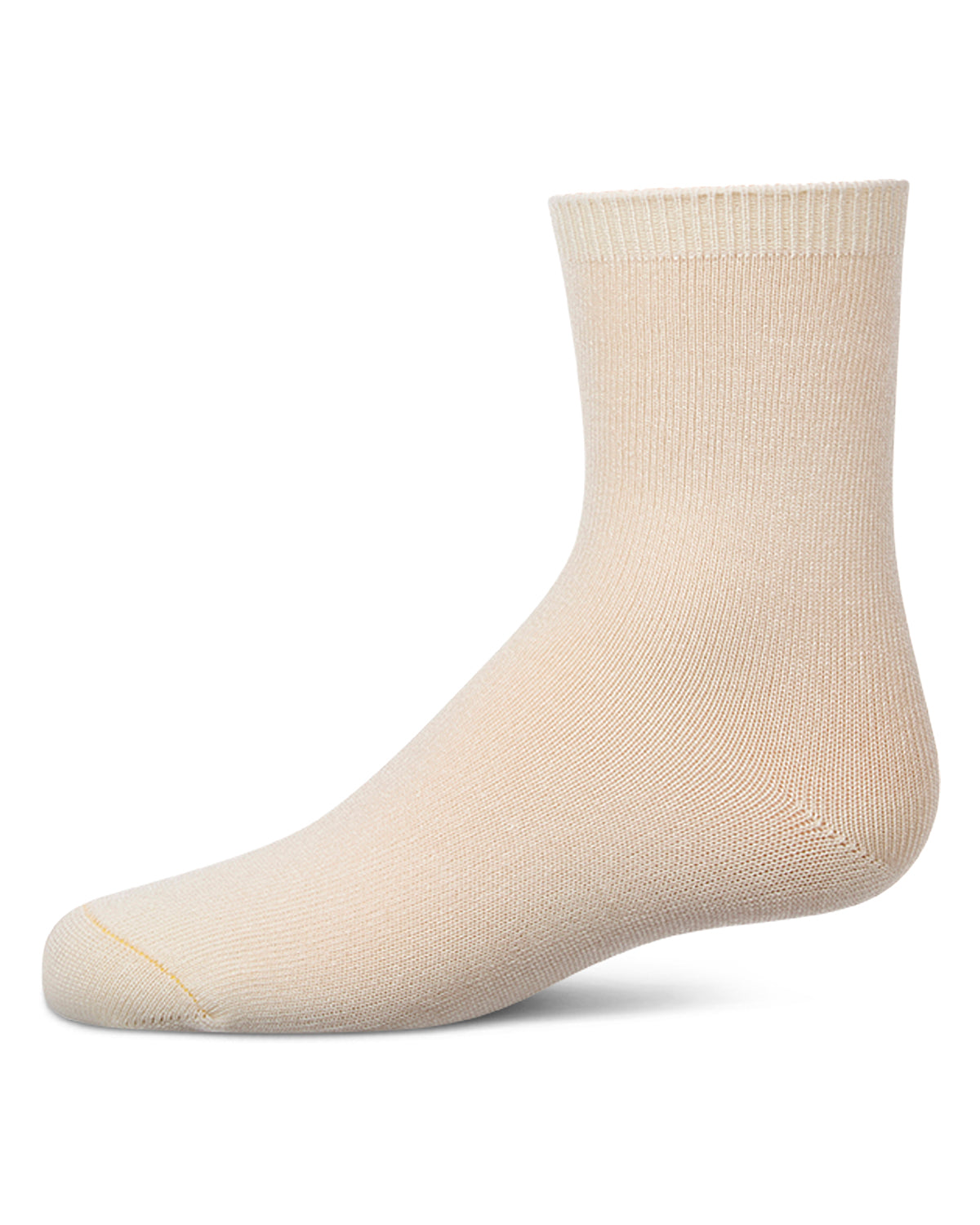 Kids Fine-Gauge Ribbed Rayon-Blend Basic Crew Sock, Assorted Colors