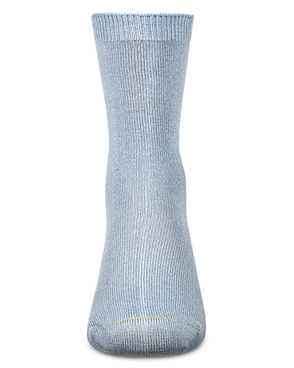 Kids Fine-Gauge Ribbed Rayon-Blend Basic Crew Sock, Assorted Colors