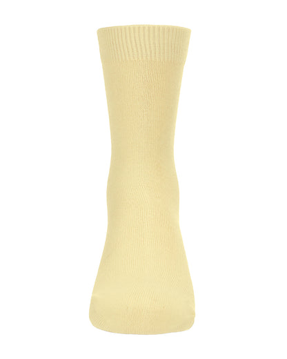 Toddler's and Kids' Basic Soft Rayon from Bamboo Crew Socks : Color: Sunshine