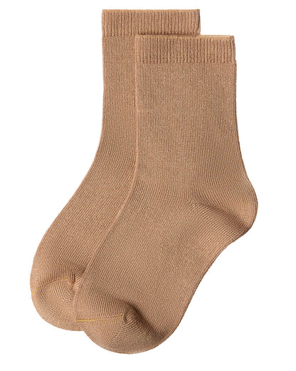 Toddler's and Kids' Basic Soft Rayon from Bamboo Crew Socks : Color: Teak