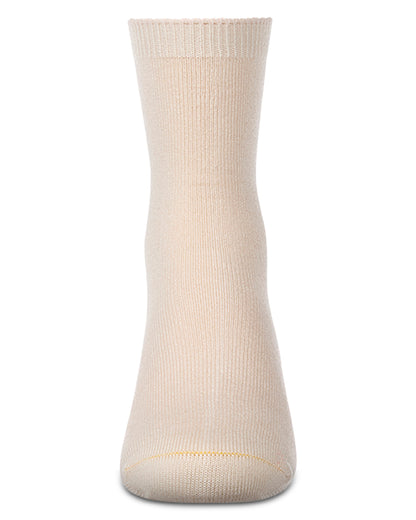 Kids Fine-Gauge Ribbed Rayon-Blend Basic Crew Sock, Assorted Colors