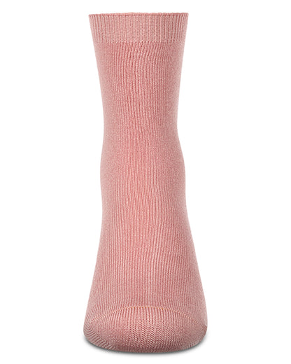 Kids Fine-Gauge Ribbed Rayon-Blend Basic Crew Sock, Assorted Colors