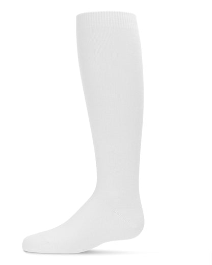 Children's Basic Soft Rayon from Bamboo Knee High Socks : Color: White