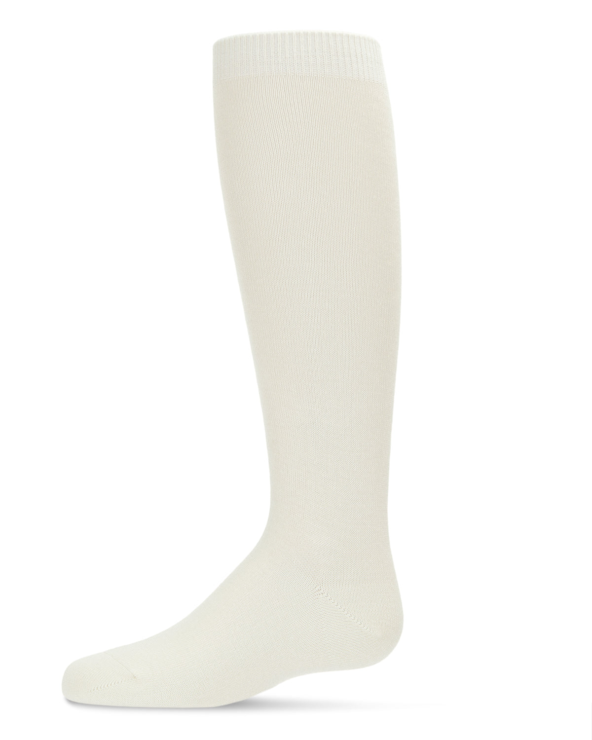 Children's Basic Soft Rayon from Bamboo Knee High Socks : Color: Winter White