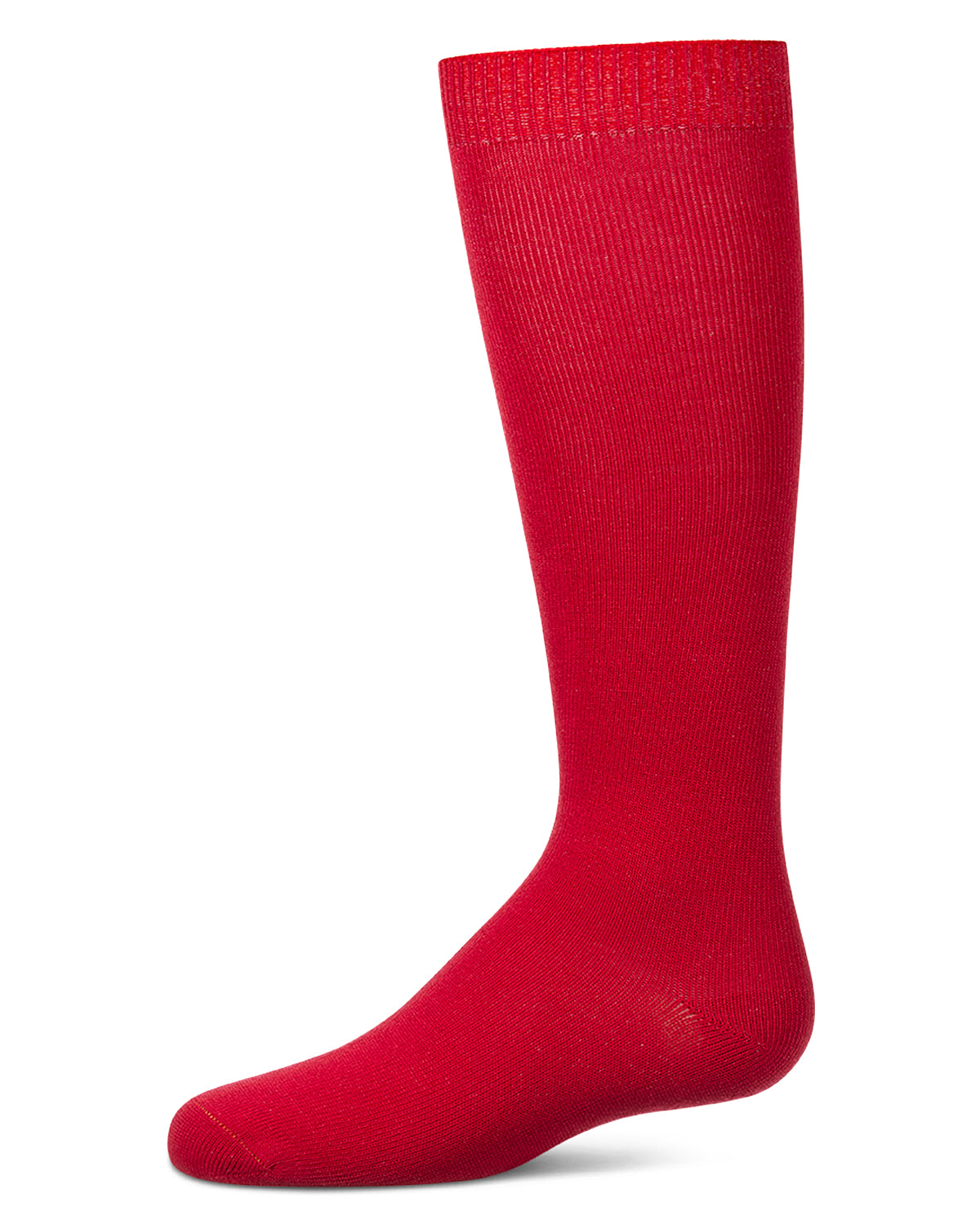 Kids Soft Ribbed Rayon-Blend Knee High Sock, Multiple Solid Colors