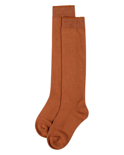 Kids Soft Ribbed Rayon-Blend Knee High Sock, Multiple Solid Colors
