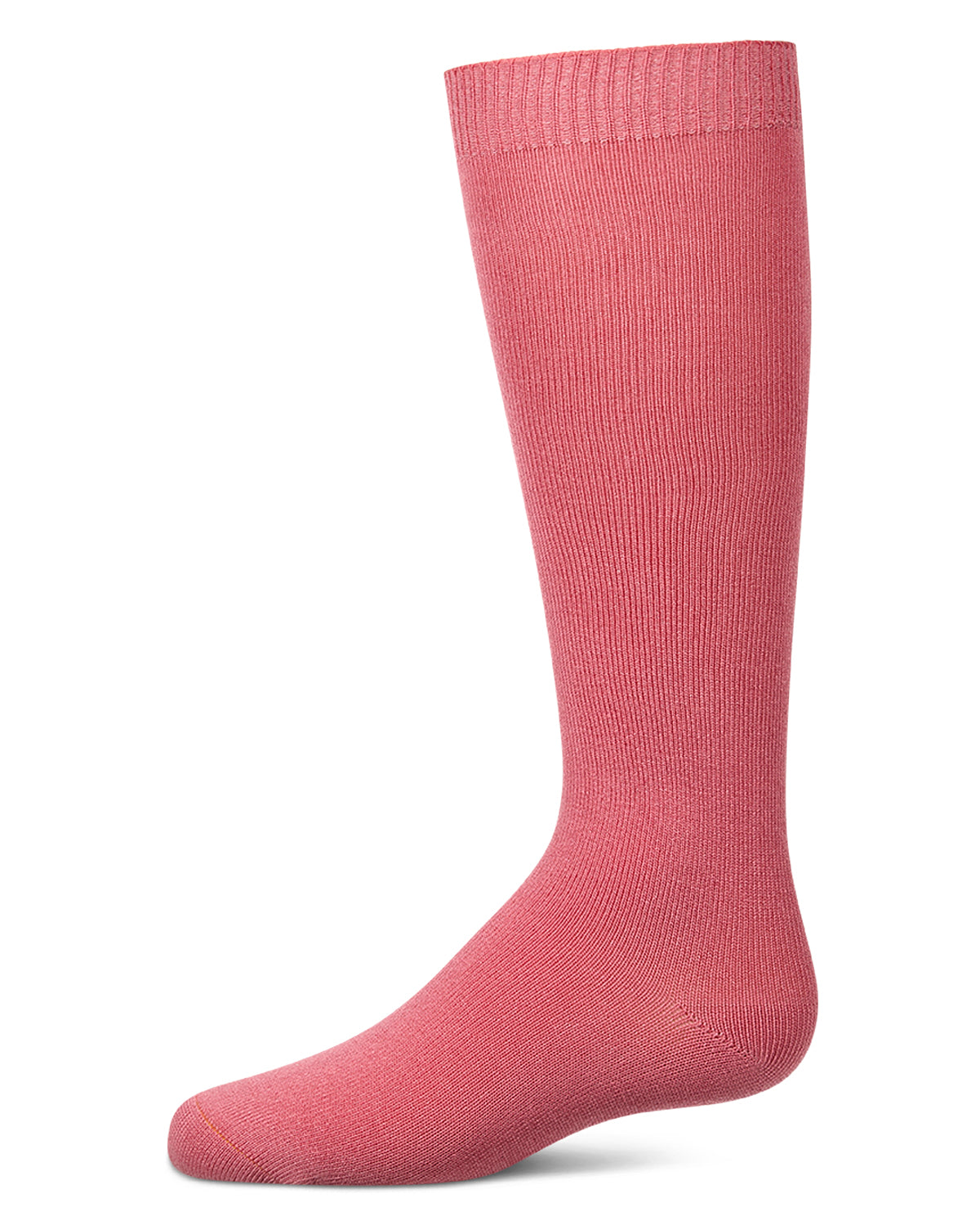 Kids Soft Ribbed Rayon-Blend Knee High Sock, Multiple Solid Colors