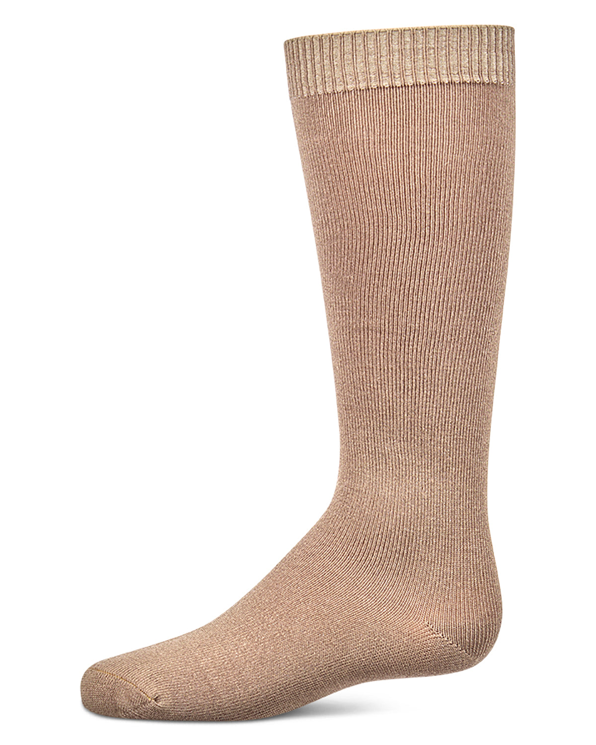 Kids Soft Ribbed Rayon-Blend Knee High Sock, Multiple Solid Colors