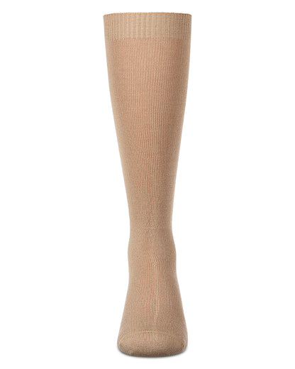 Kids Soft Ribbed Rayon-Blend Knee High Sock, Multiple Solid Colors