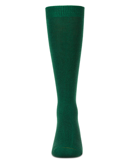Kids Soft Ribbed Rayon-Blend Knee High Sock, Multiple Solid Colors