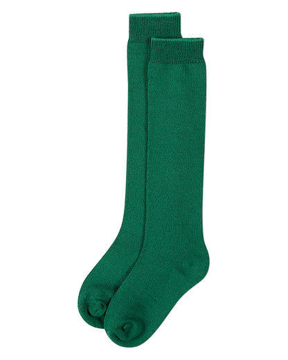 Kids Soft Ribbed Rayon-Blend Knee High Sock, Multiple Solid Colors