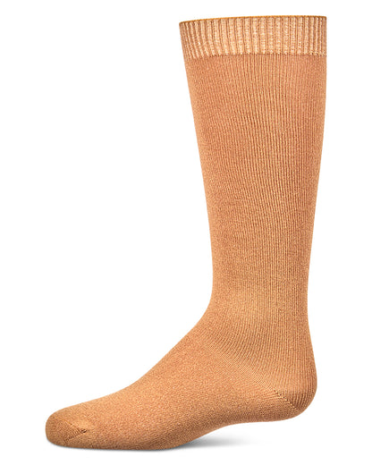 Kids Soft Ribbed Rayon-Blend Knee High Sock, Multiple Solid Colors