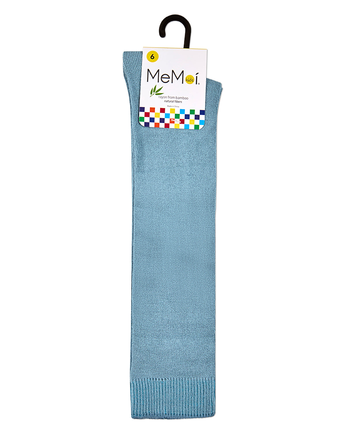 Kids Soft Ribbed Rayon-Blend Knee High Sock, Multiple Solid Colors