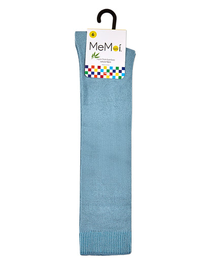 Kids Soft Ribbed Rayon-Blend Knee High Sock, Multiple Solid Colors