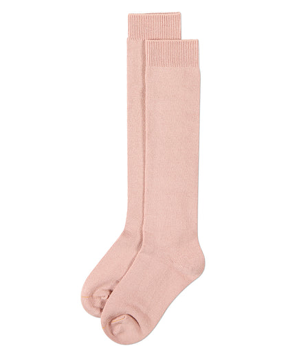 Kids Soft Ribbed Rayon-Blend Knee High Sock, Multiple Solid Colors