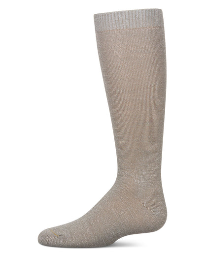 Children's Basic Soft Rayon from Bamboo Knee High Socks : Color: Silver Lurex