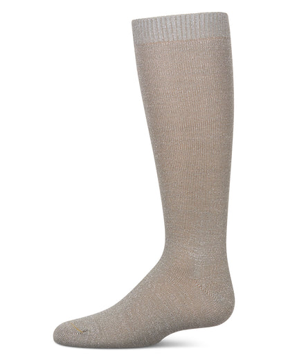 Kids' Basic Soft Rayon from Bamboo Knee High Socks : Color: Silver Lurex