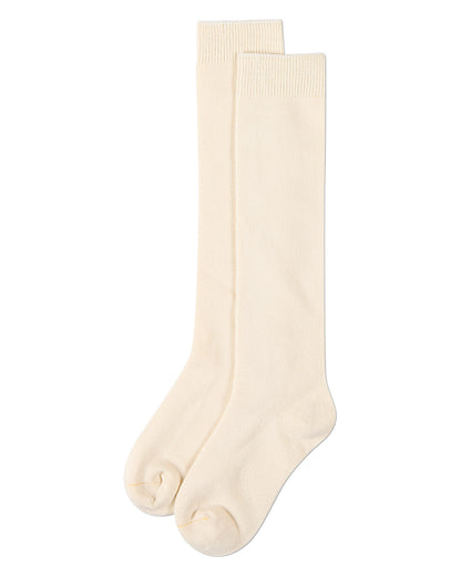 Kids Soft Ribbed Rayon-Blend Knee High Sock, Multiple Solid Colors