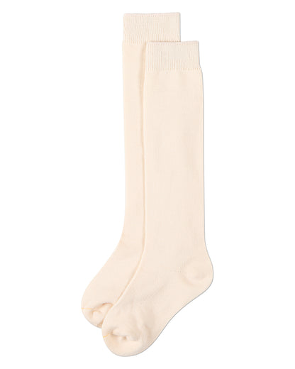 Kids Soft Ribbed Rayon-Blend Knee High Sock, Multiple Solid Colors