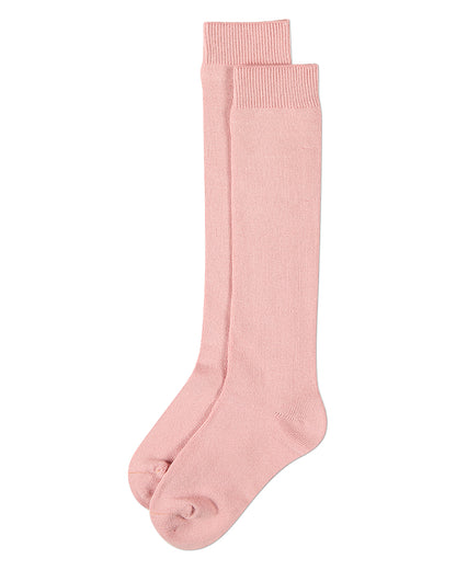 Kids Soft Ribbed Rayon-Blend Knee High Sock, Multiple Solid Colors