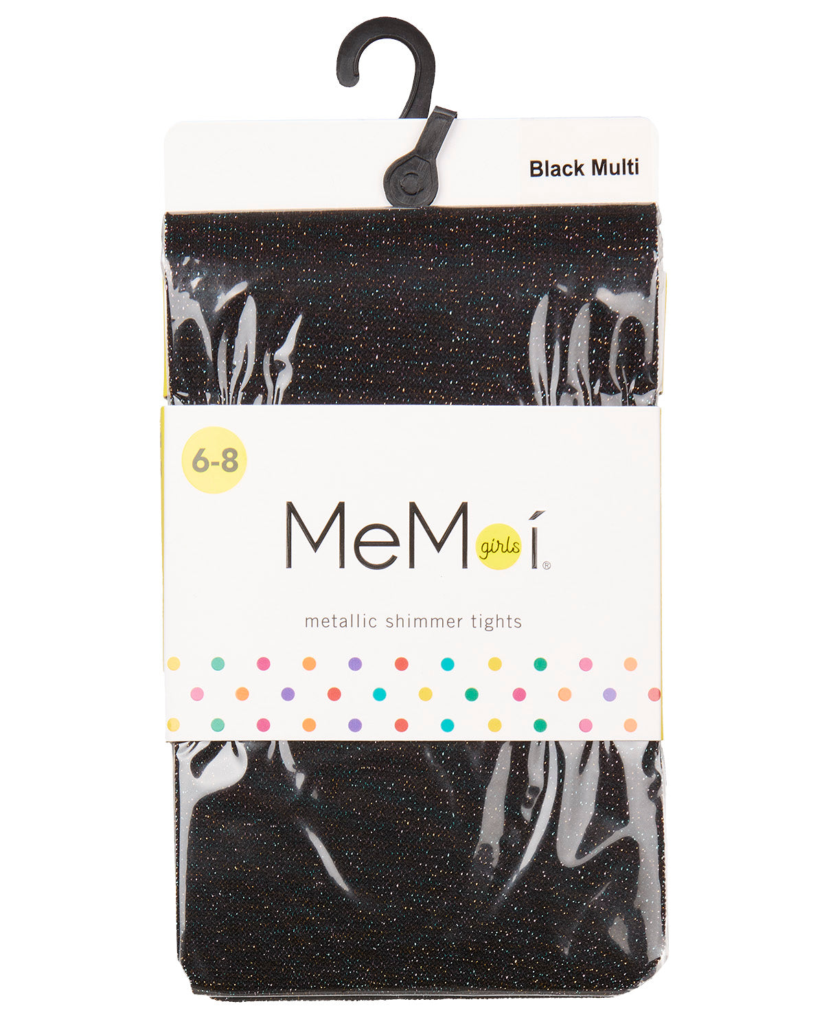 Girls' Metallic Shimmer Opaque Tights : Color: Black Multi