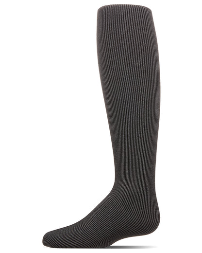 Girls' Essential Ribbed Heather Tights