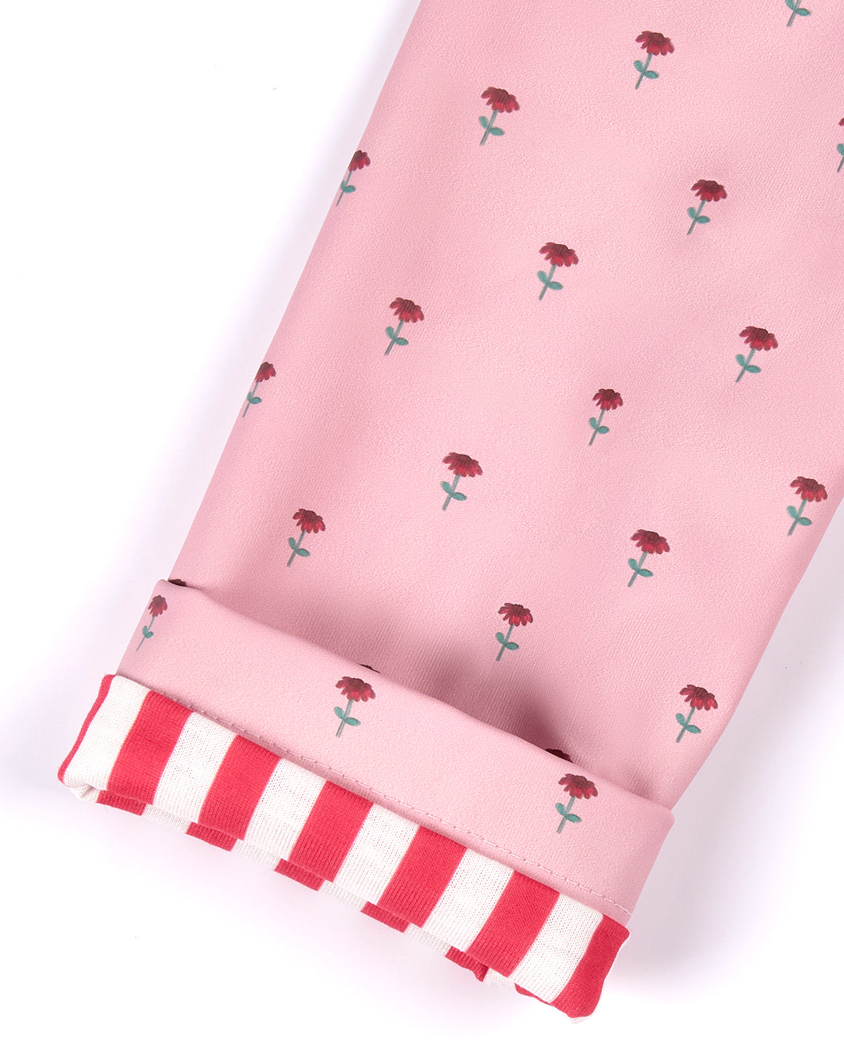 Girls "Flowers In Bloom" Lined Raincoat with Attached Storage Pouch : Color: Pink