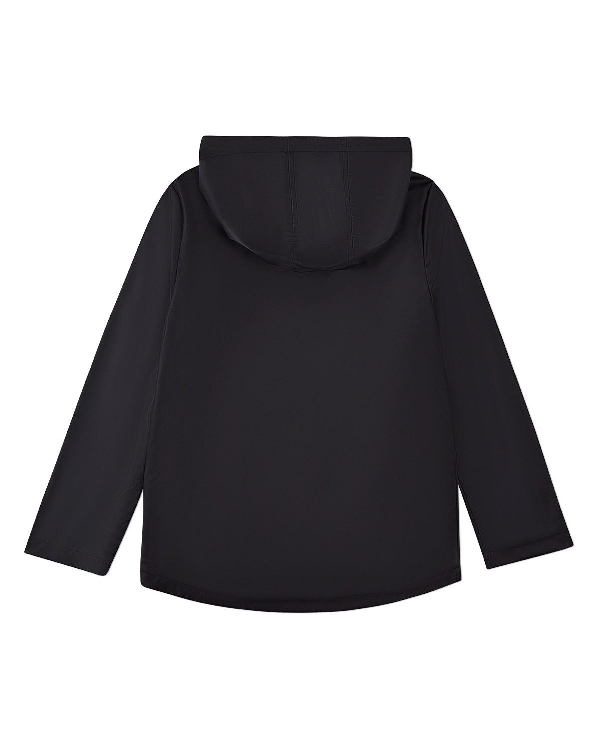 Teens Unisex Classic Hooded Lined Raincoat with Included Carry Pouch : Color: Black