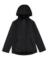 Teens Unisex Classic Hooded Lined Raincoat with Included Carry Pouch : Color: Black