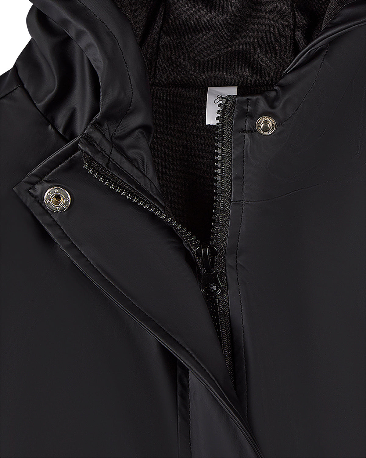 Teens Unisex Classic Hooded Lined Raincoat with Included Carry Pouch : Color: Black