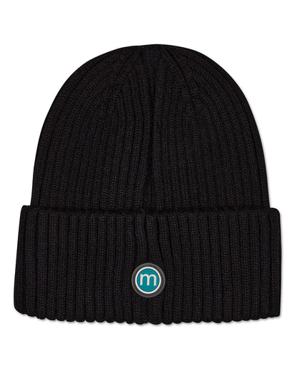 Kids' Basic Ribbed Beanie : Color: Black