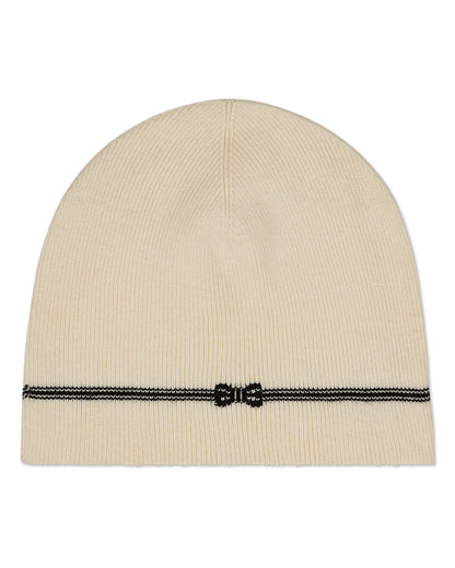 Kids' Knit in Bow Beanie : Color: Ivory