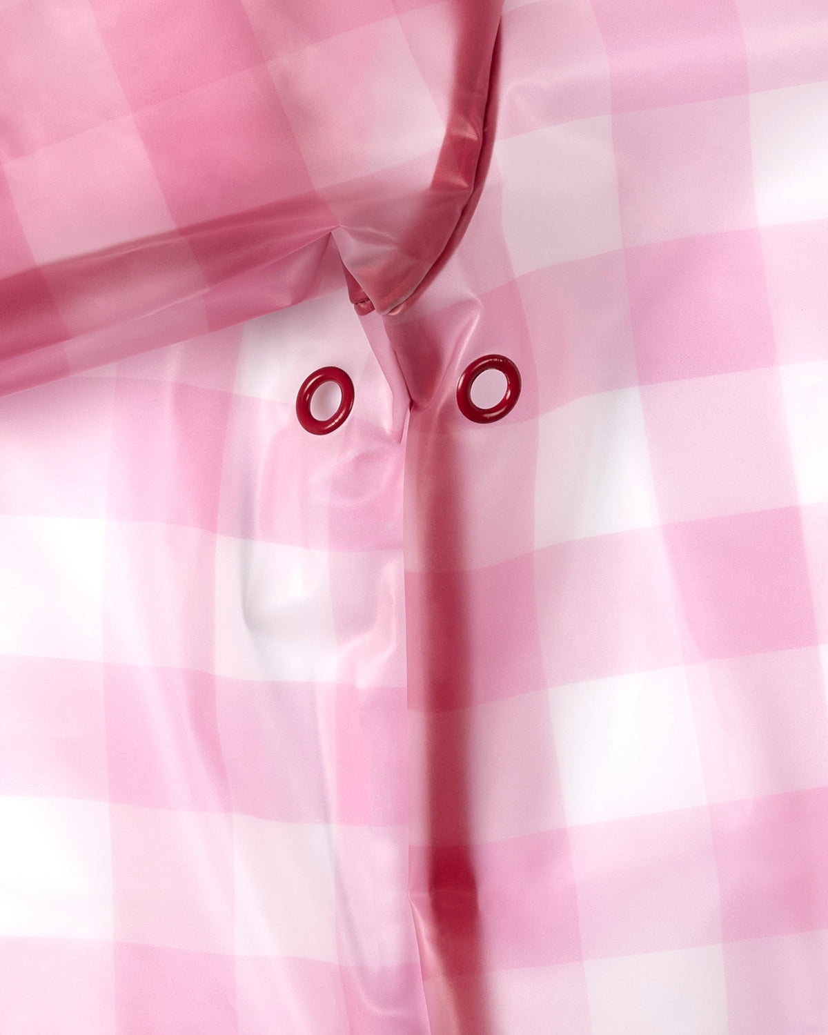 Kids "Checkmate" Checkered Raincoat with Self-Storage Pouch : Color: Pink