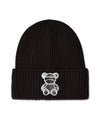 Plaid Bear Beanie : Color: Black