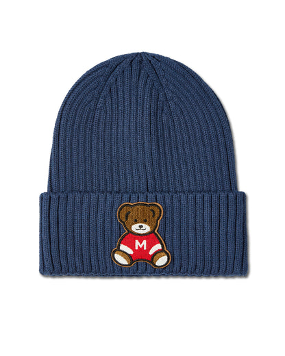 MeMoi Teddy Bear Beanie : Color: Blue