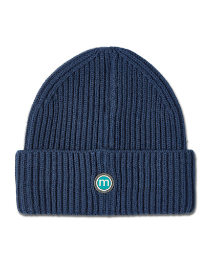 "M" Yarn Beanie : Color: Black