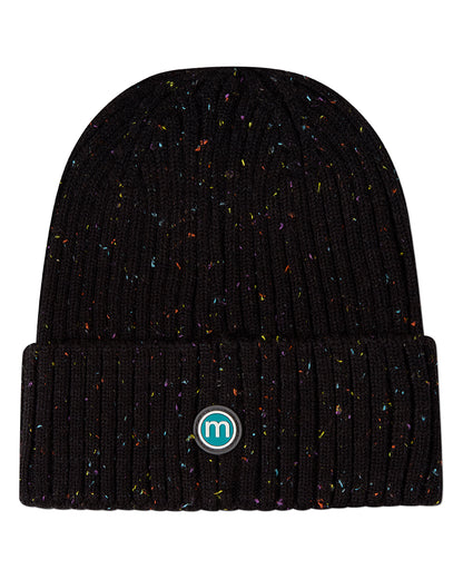 Girls Confetti Knit Rayon-Blend Chunky-Ribbed Cuffed Beanie