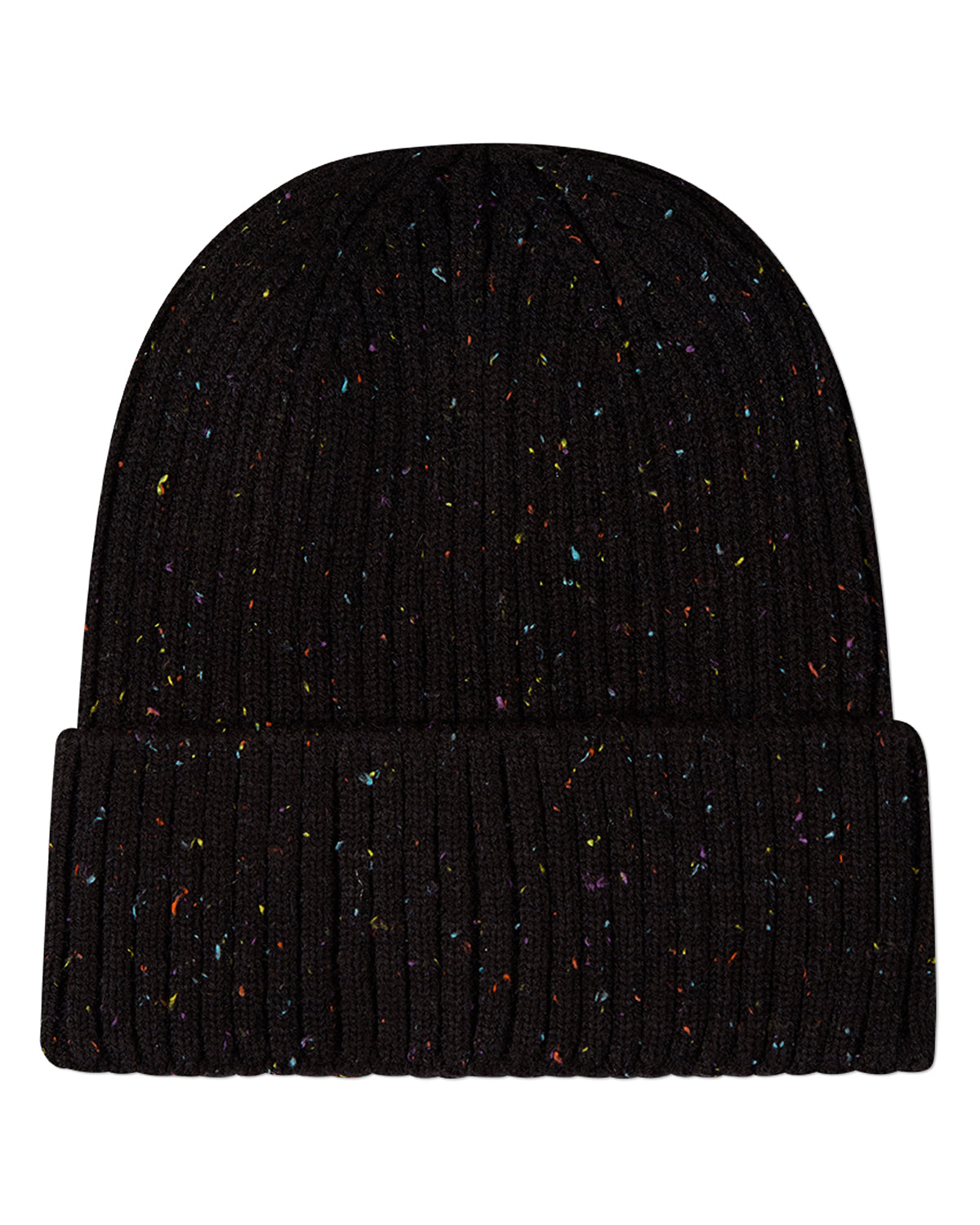 Girls Confetti Knit Rayon-Blend Chunky-Ribbed Cuffed Beanie