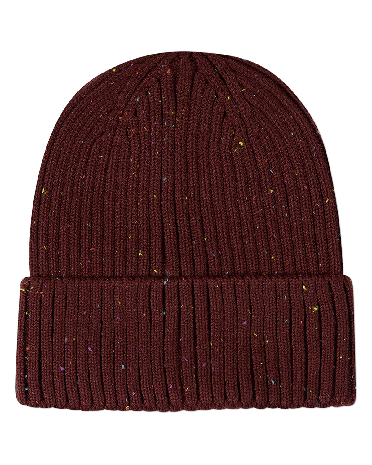 Girls Confetti Knit Rayon-Blend Chunky-Ribbed Cuffed Beanie