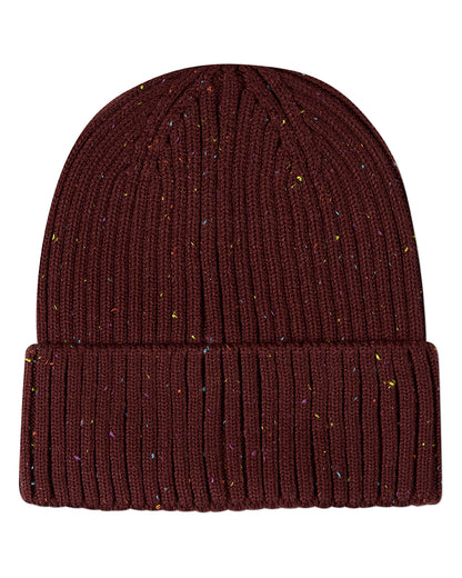 Girls Confetti Knit Rayon-Blend Chunky-Ribbed Cuffed Beanie