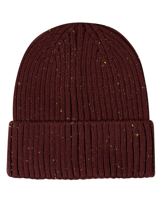 Girls Confetti Knit Rayon-Blend Chunky-Ribbed Cuffed Beanie