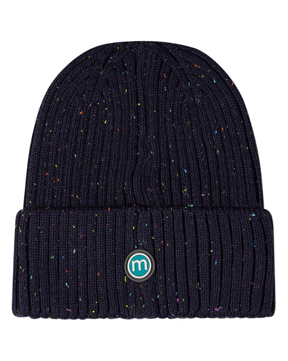 Girls Confetti Knit Rayon-Blend Chunky-Ribbed Cuffed Beanie