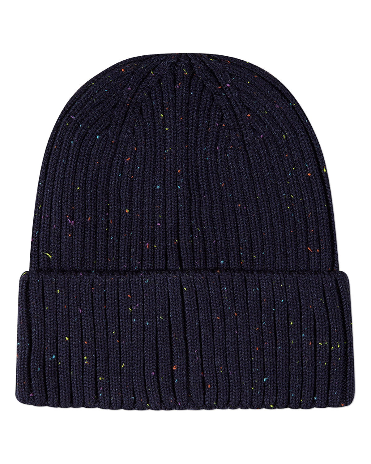 Girls Confetti Knit Rayon-Blend Chunky-Ribbed Cuffed Beanie