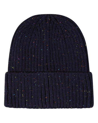 Girls Confetti Knit Rayon-Blend Chunky-Ribbed Cuffed Beanie