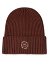 Kids "Winter Smiles" Rayon-Blend Chunky-Rib Embroidered Cuffed Beanie