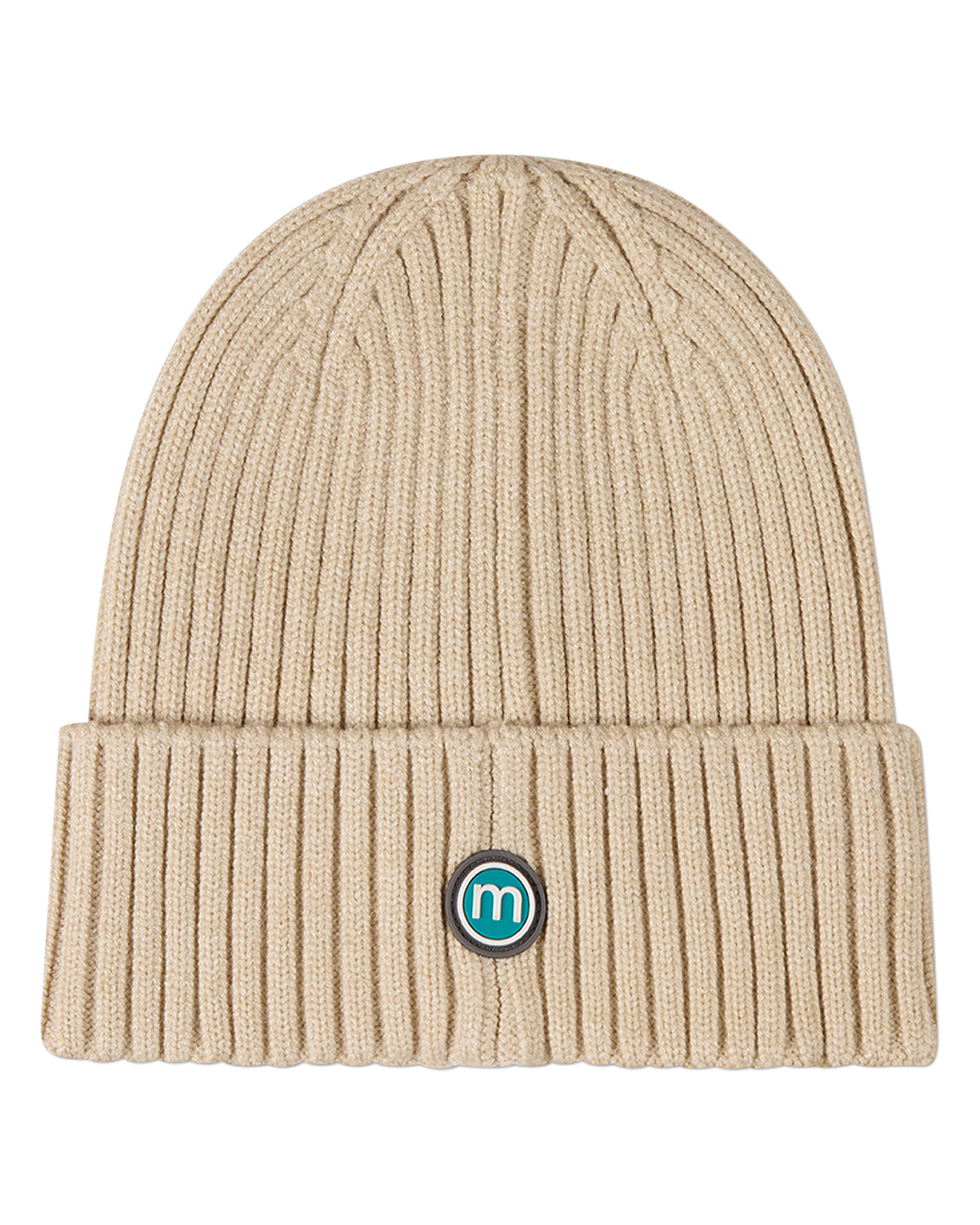 Girls "Heart Pop" Rayon-Blend Chunky-Ribbed Embroidered Cuffed Beanie
