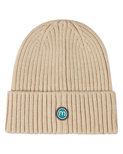 Girls "Heart Pop" Rayon-Blend Chunky-Ribbed Embroidered Cuffed Beanie